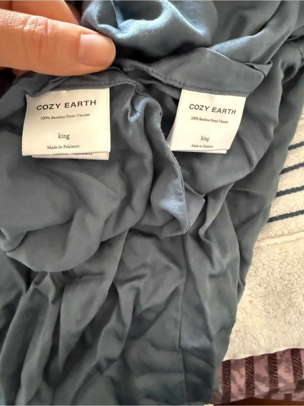 Bamboo Pillowcases in Slate Blue